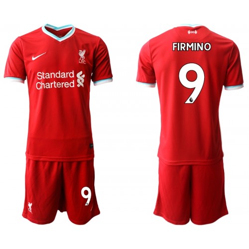 Liverpool Dres Roberto Firmino 9 Dječji Domaći 2020/21 Kratkih Rukava Liverpool Dres Roberto Firmino 9 Dječji Domaći 2020/21 Kratkih Rukava